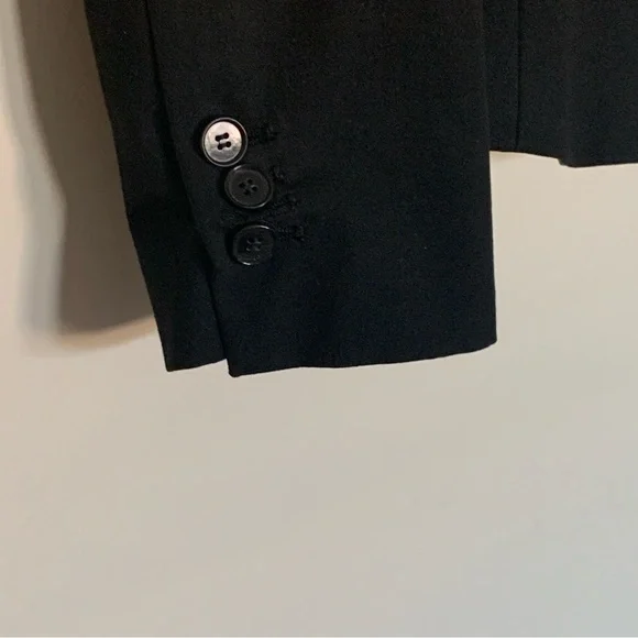 Women’s 6 ANN TAYLOR Black Single Button Business Casual Blazer Jacket - Picture 4 of 8